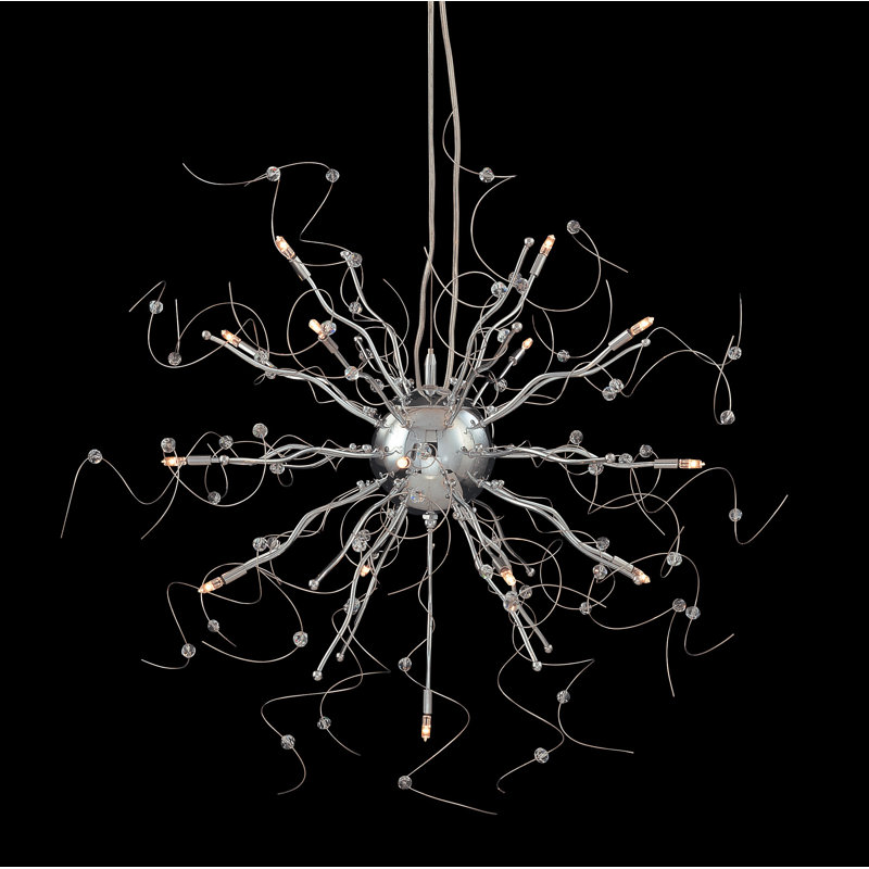 Lustre sphère spoutnik 15 lumières