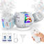 cossy Bubble Machine, 360° Automatic Rotation Bubble Machine for Kids, Rechargeable Bubble Maker with Remote Control, RGB Lights & 20000+ Bubbles/Min, Suitable for Outdoor, Parties, Weddings, Grey-124652148