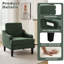 Fauteuil d'appoint rembourré en chenille Mordern And Chic Design-206424818