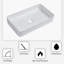 GAWEZA 14'' Ceramic Rectangular Bathroom Sink
