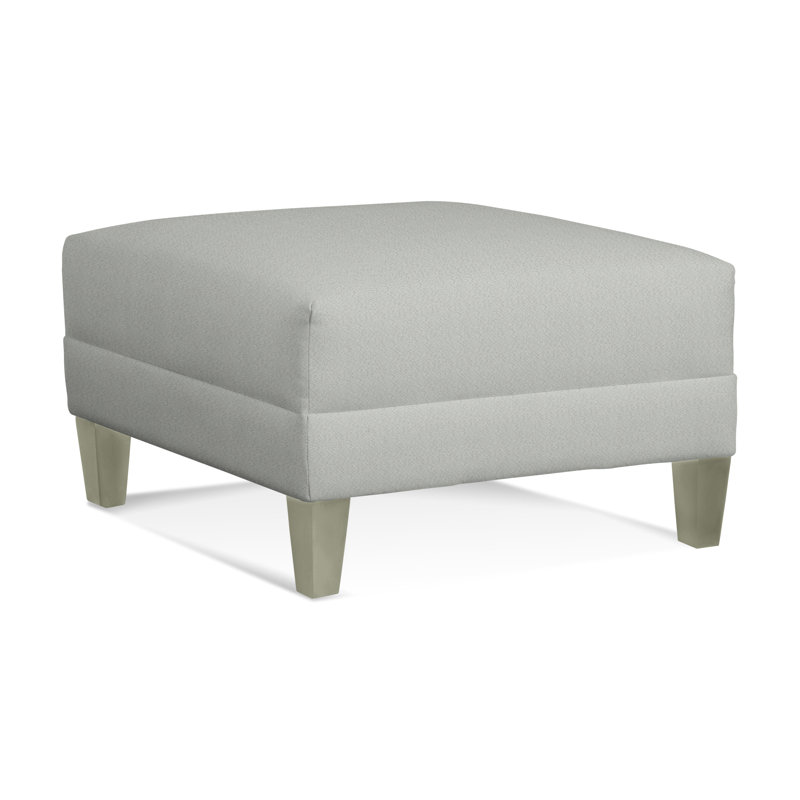 Alexa Square Ottoman, Graystone, Basic Navy; 0317-61