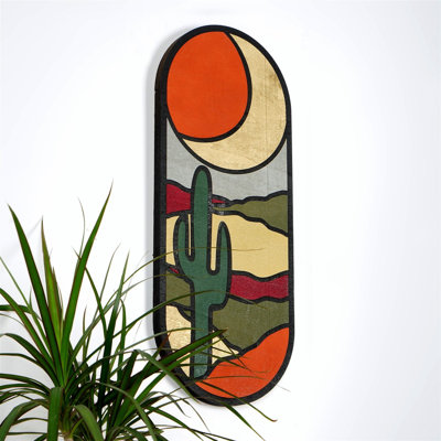 Élégant accessoire mural décoratif en bois, 20,9 po x 8,7 po x 0,8 po | Panneau de particules 100% enduit de mélamine | Décoration élégante pour le salon, la chambre à coucher et le bureau | Conception durable et facile à nettoyer