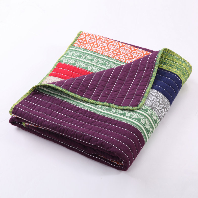 Cosmic Stripe 100% Cotton Reversible Throw Blanket 50"x60"