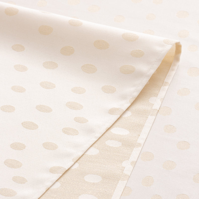 Wylies Geometric Cotton Tablecloth, Gold, 180cm W x 140cm L
