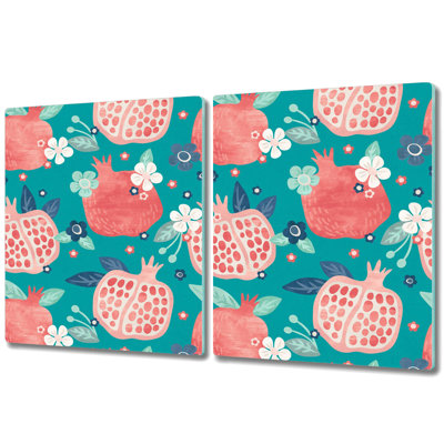 Eyren Tempered Glass Pomegranate Chopping Board