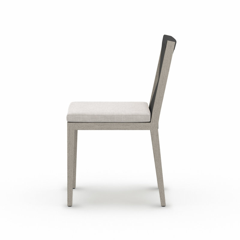 Dimitri Outdoor Dining Side Chair, Gray, Faye Sand