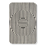 Abstractions Hand Tufted Area Rug in Black/Ivory