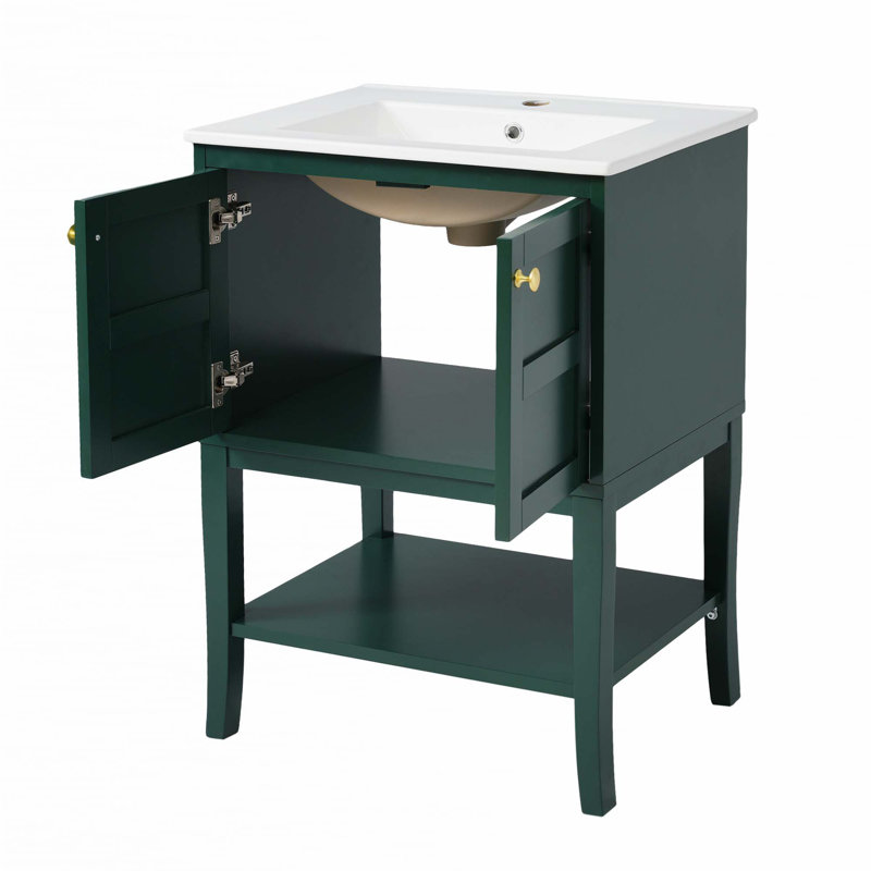 Meuble-lavabo simple 24 po avec lavabo supérieur