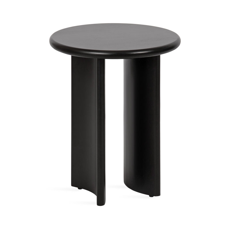 Living Room Round Side Table, Black