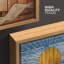 «Western Wood Effect Landscape Mountain Range Abstract Nature», reproduction sur toile-93388820-93388821