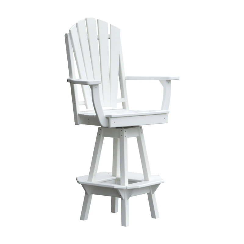 Chaise de bar Keystone Amish Co. Sunburst, Blanc brillant