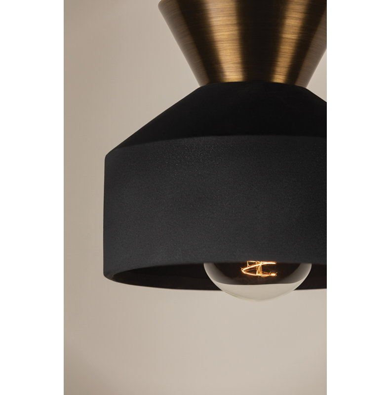 1 - Light Flush Mount, 7.75" H x 7.75" W x 7.75" D