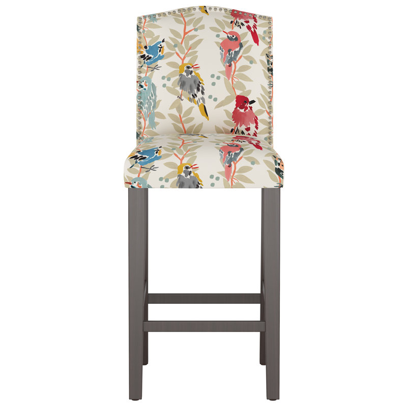 Tabouret de bar et de comptoir Delbreco, Tabouret de comptoir (siège d'une hauteur de 26 p, Vigne multicolore Avery