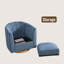 Fauteuil d'appoint pivotant l 31 po avec dossier capitonné, rangement et base en bois-1713136052