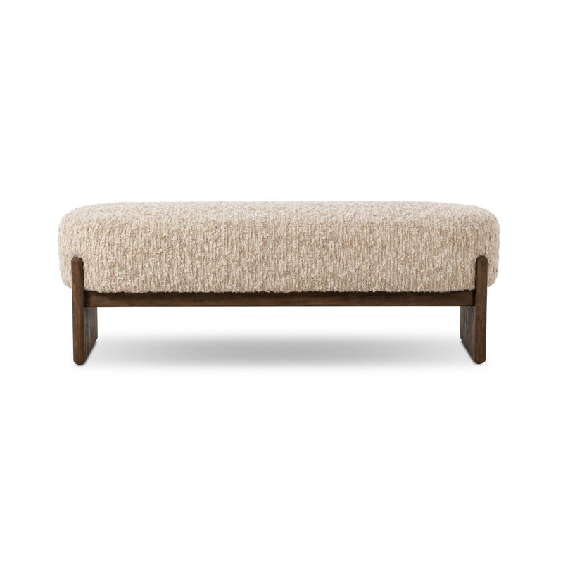 Kirby Accent Bench- 60"-Solema Cream, Solema Cream, Distressed Natural