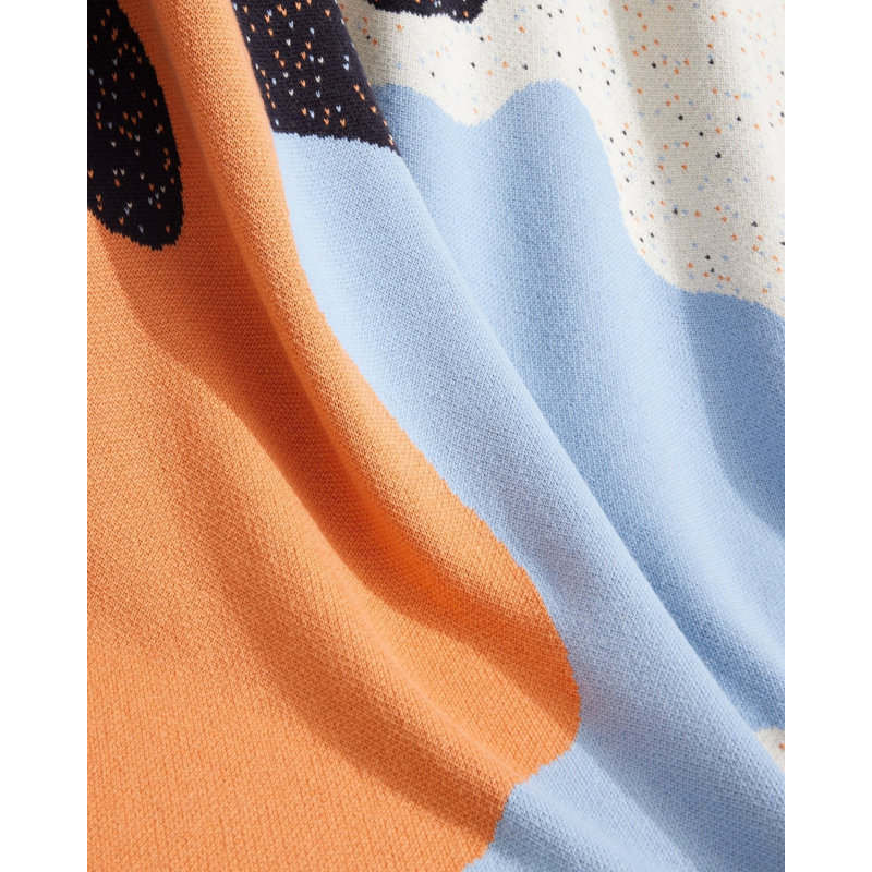 Le Platane Throw Blanket, Loquat, Merino Wool