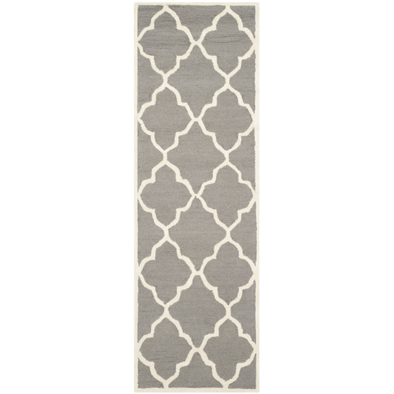 Cannen Hand Tufted Wool Geometric Rug, Runner 2'6" x 8'