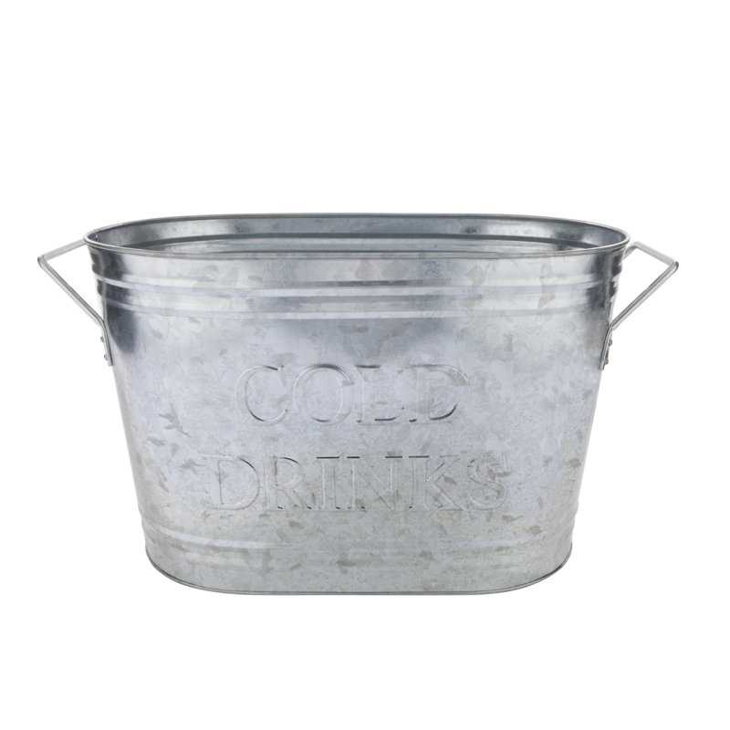 Country Home™ Cold Drinks Galvanized Metal Tub