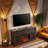 Electric Fireplace Tv Stand With Spacious Storage Console, Embossed Rustic Design, Remote Control, Cord Management, And Adjustable Shelves For Living Room-1227638029