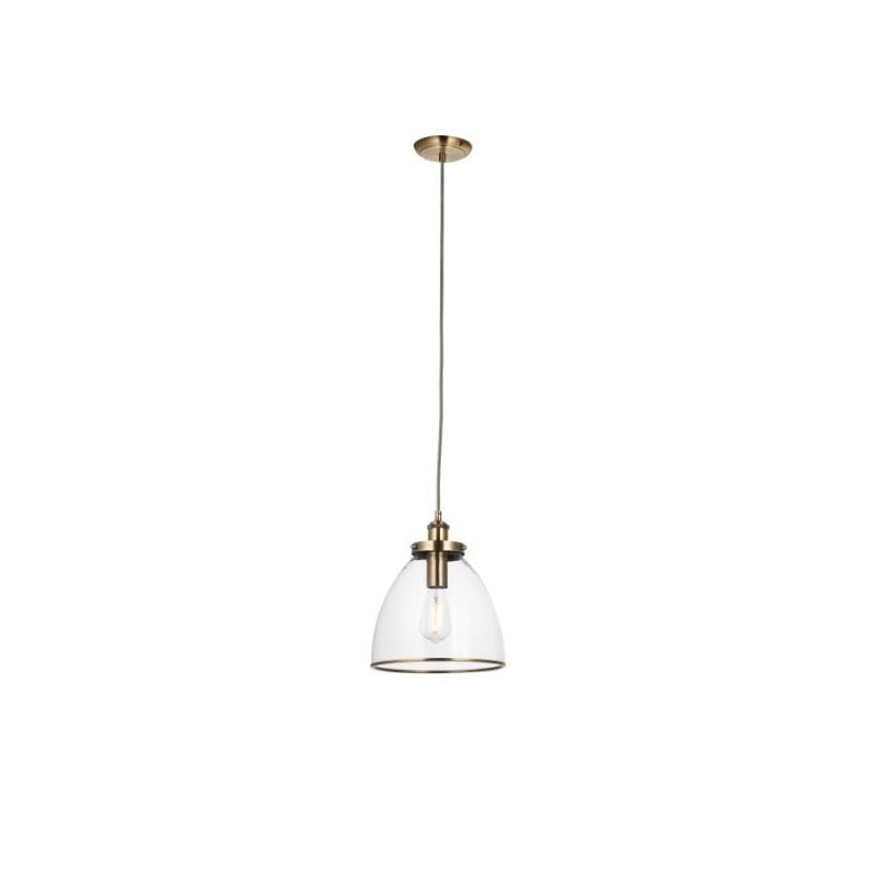 Bellview 1 - Light Dome Pendant, Antique Brass