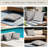Outdoor Patio Water-Resistant Throw Pillows Set of 2, Meander Pattern-1367176710