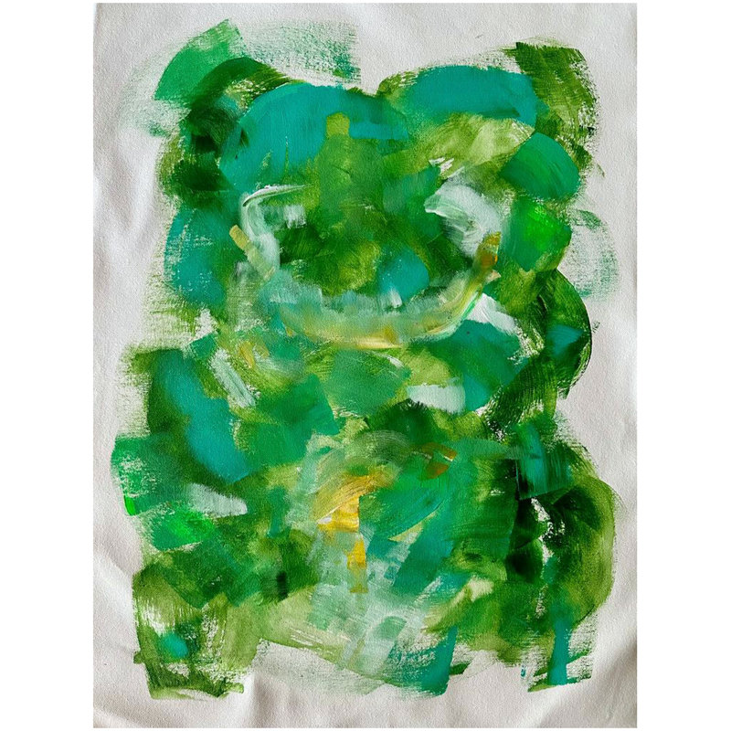 Peinture abstraite acrylique sur toile par Charulata Sridhar - Art mural texturé géométrique pour décoration intérieure contemporaine Boho