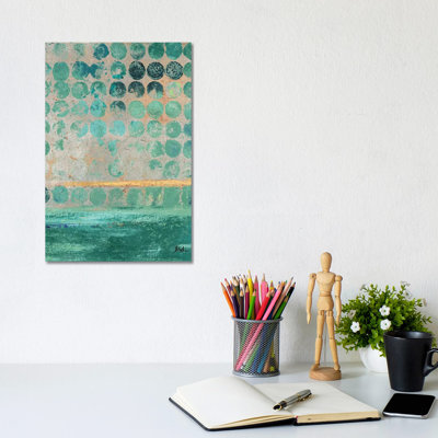 Dots On Teal by Patricia Pinto - Wrapped Canvas Gallery-Wrapped Canvas Giclée