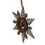 Ornement en forme de flocon de neige 6 po brun et beige