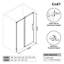 Porte de douche coulissante simple sans cadre de 50 à 55 l x H 72 po avec verre trempé transparent de 3/8 po (10 mm), film incassable et localisateur de trou d'installation - Rail supérieur carré-122901997