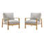 Fauteuil de jardin en bois d'eucalyptus Orlean
