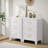 Metal White 4 Drawer Nightstand-1044543501