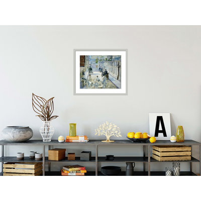 «The Rue Mosnier With Workmen» par impression giclée encadrée