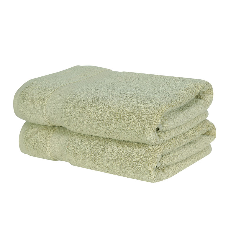 Ensemble de serviettes de bain 100% coton Splash Splash, serviettes de bain absorbantes ultra douces 550 g / m² pour spa et usage quotidien, certifié OEKO-TEX, paquet de 2, sauge