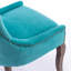  Chaise de salle à manger latérale, chaises en tissu épaissi avec pieds en bois massif aux tons neutres, tête de clou en bronze, ensemble de 2, bleu-1064295