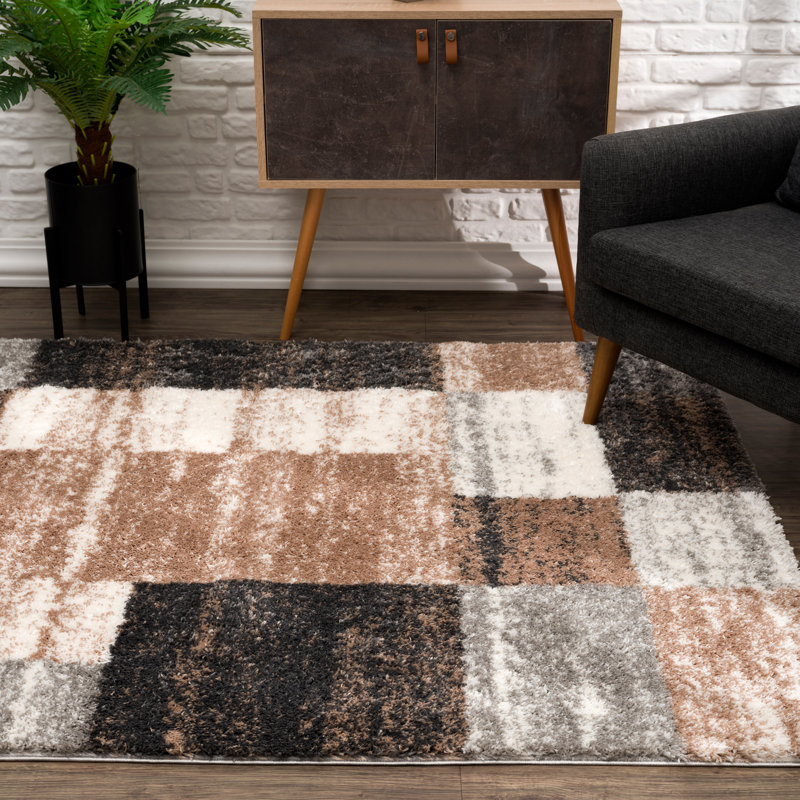 Geometric Indoor Rug, Rectangle 3'9" x 5'6"
