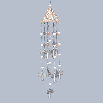 Merrick Silver Angel Metal Hanging Windchime