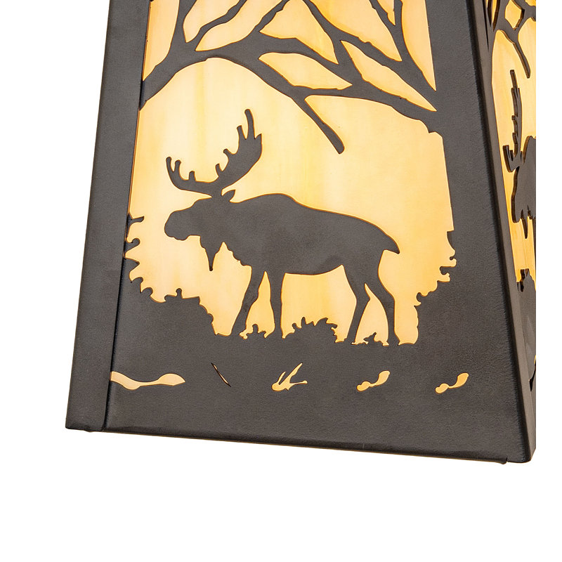 7" Square Moose At Dawn Mini Pendant