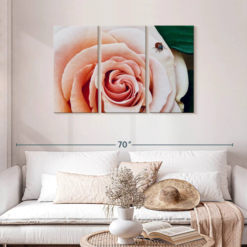 Ladybug On A Rose II, 28" H x 45" W