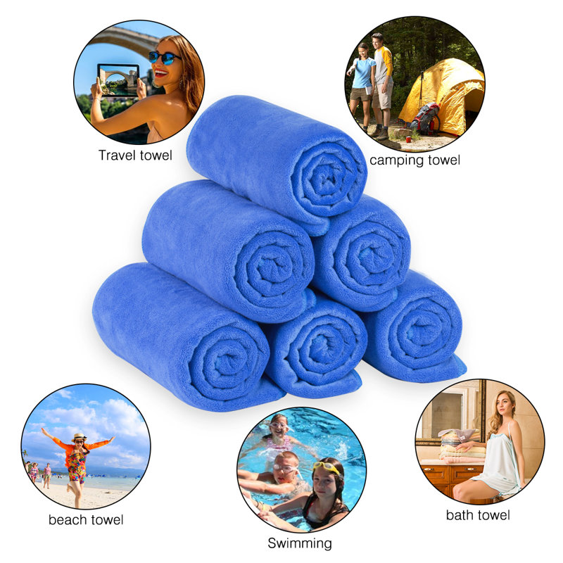 Sonoita Microfiber Bath Towels, Blue