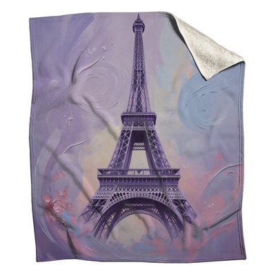 Jeté en molleton Tour Eiffel - Jetés d'architecture pour canapés ou lits