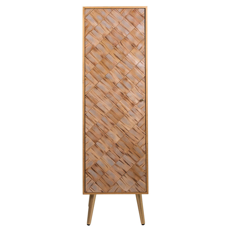 Hough 1 Door Solid Wood Wardrobe