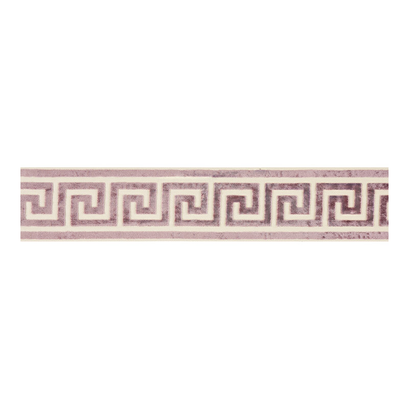 Oriana Greek Key Velvet Tape Fabric, Amethyst
