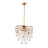 6-Light Tiered Chandelier Artistry Undulating Ribbons Cascade Crystal Pendant Lamp-302717526