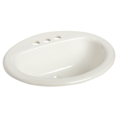 Mansfield Plumbing Products Alto II 16'' White Vitreous China Oval Bathroom Sink with Overflow