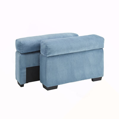 28 Sofa Armrests Corduroy-Blue