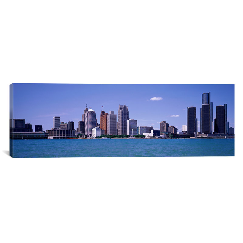 «Detroit, Michigan», reproduction de photo sur toile, H 16 po x l 48 po x P 1,5 po, Toile tendue