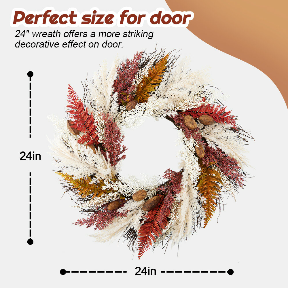 24" Handcrafted Fall Wreath