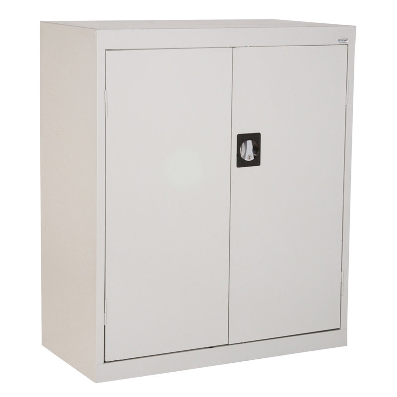  Armoire de rangement simple en acier de calibre 20 (H 36 po x l 36 po x P 18 po), Gris colombe