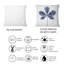 Carré, feuille de châtaignier bleu marine - Coussin décoratif à imprimé traditionnel-60158409