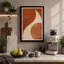Curved Forms in Rust Minimalist - Wrapped Canvas-131762676-131762678